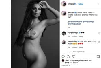 Emily Ratajkowski bares her belly on Instagram