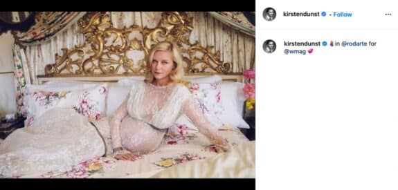 kristen Dunst pregnant W Magazine