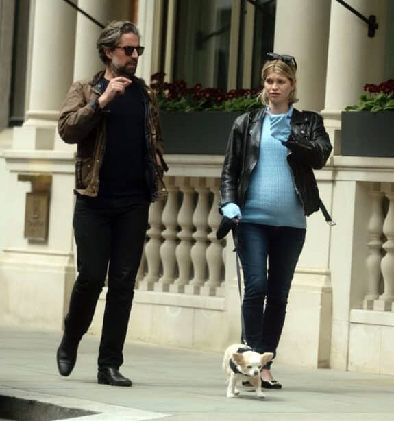 Heavily pregnant Pixie Geldof shows off her huge baby bump with Jack Guiness