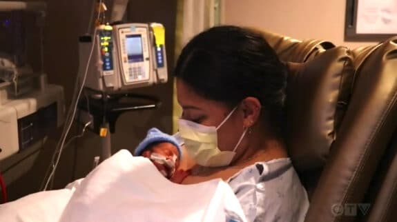 Lavinia Lavi Mounga with baby Raymond