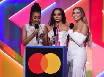Pregnant Leigh-Anne Pinnock, Jade Thirlwall, And pregnant Perrie Edwards at 2021 BRIT awards