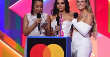 Pregnant Leigh-Anne Pinnock, Jade Thirlwall, And pregnant Perrie Edwards at 2021 BRIT awards