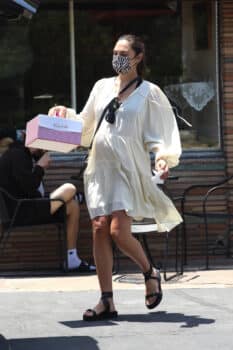 Pregnant Gal Gadot picks up sweets on Memorial day weekend in LA