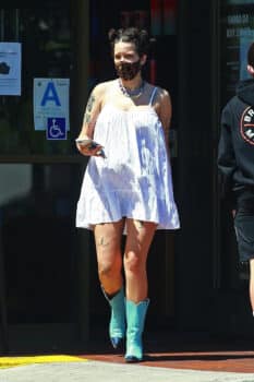 Pregnant Halsey out in Malibu CA