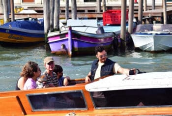 Orlando Bloom and Katy Perry leave their hotel in Venice