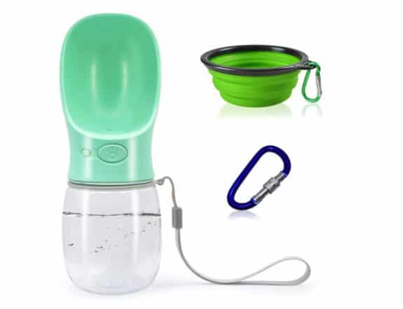 Portable Dog Water Bottle with Collapsible Bowl
