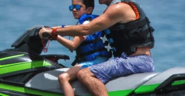 simon cowell and son eric cowell in Barbados