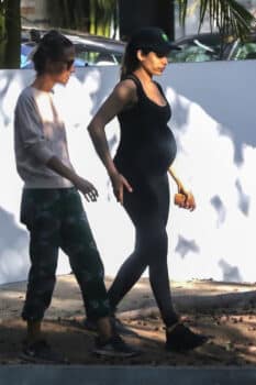 Pregnant Freida Pinto out with a friend in LA