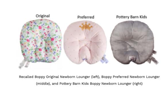 Recalled Boppy loungers