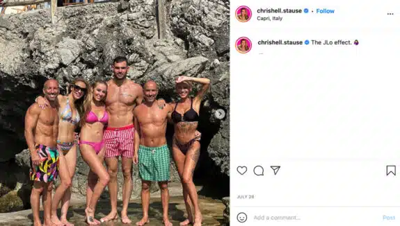 chrishell stause Jason Oppenheim italy