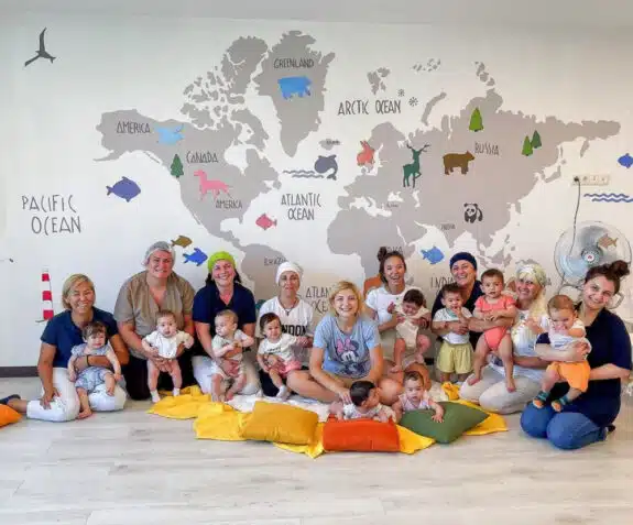 Kristina Ozturk with her babies