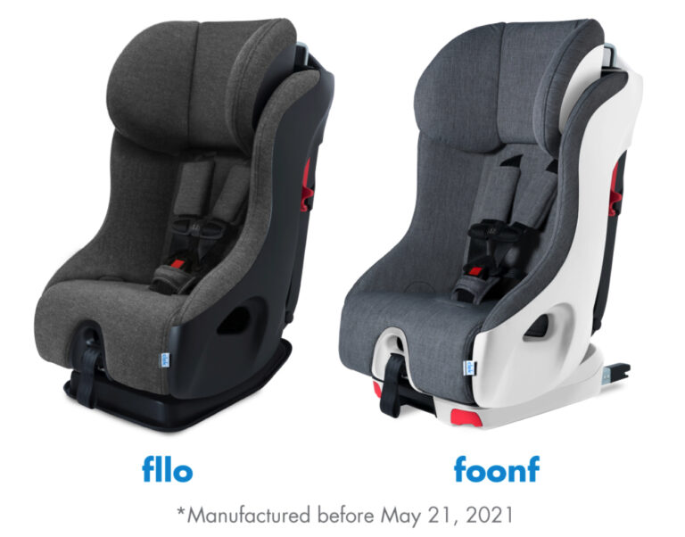RECALL 98,000 CLEK Foonf and Fllo Convertible Car Seats Manufactured