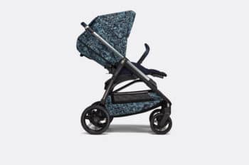 Dior Navy Blue Toile de Jouy Canvas Stroller side