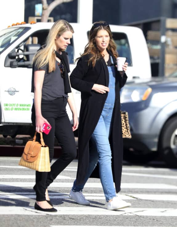 Pregnant Katherine Schwarzenegger reveals baby bump in overalls