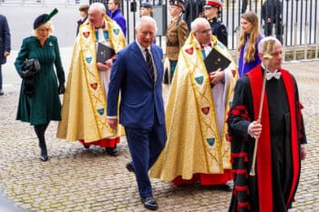 Charles and Camila at westminster abbey