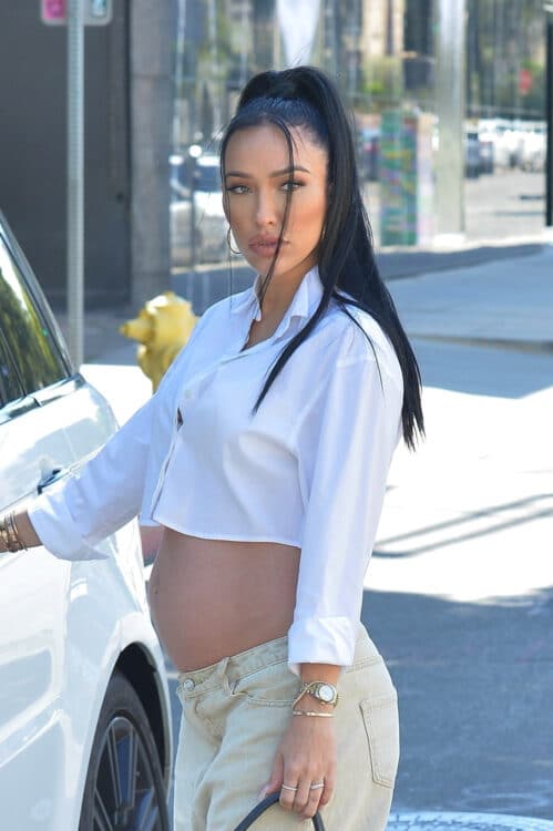 Pregnant Breana Tiesi does lunch at The Henry restaurant carrying Nick Cannons baby