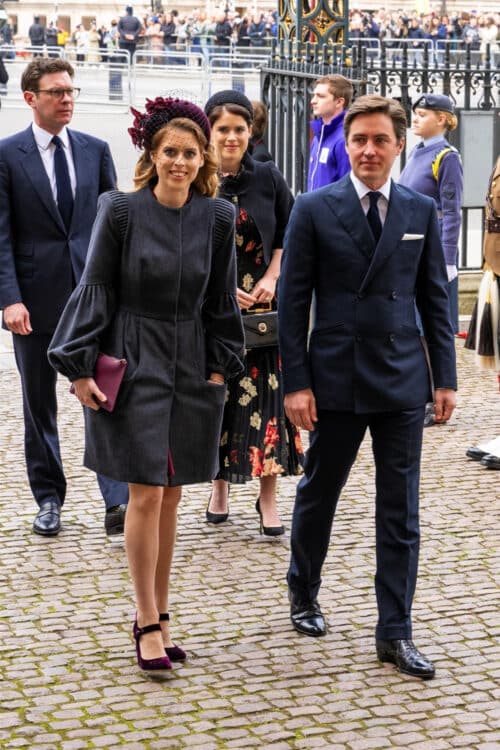 Princess Beatrice and Princess Eugenie at westminster abbey