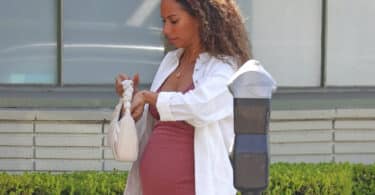 Pregnant Leona Lewis shows off her baby bump grocery shopping at Erewhon