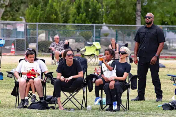 Kim Kardashian Spends Another Sunday at Son Saints Soccer Game