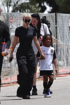 Kim Kardashian Spends Another Sunday at Son Saints Soccer Game may 15