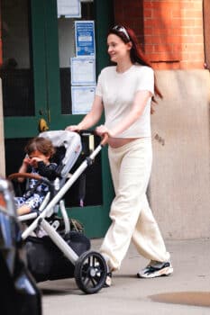 Sophie Turner Jonas shows off her growing baby bump as she takes out daughter Willa Jonas for a stroll in NYC