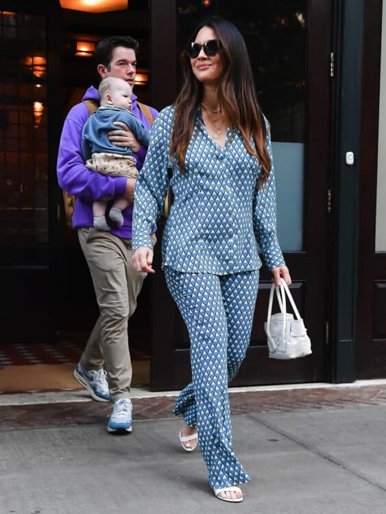 Olivia Munn and John Mulaney Visit NYC With Baby Malcolm