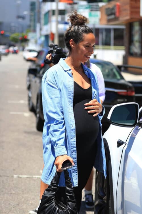 Pregnant singer Leona Lewis stops by the doctors office in West Hollywood