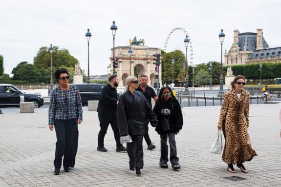 Kim Kardashian and her daughter North visit the Louvre Museum and then the Museum of Decorative Arts with mom Kris Jenner