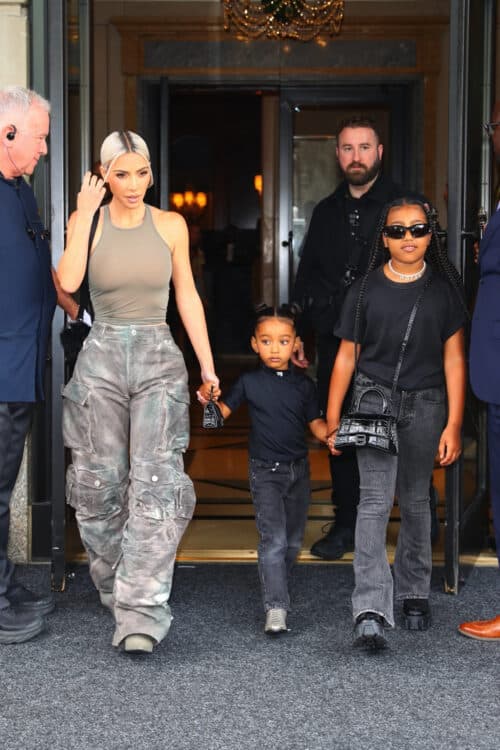 Kim Kardashian steps out with daughters North West and Chicago West in New York City