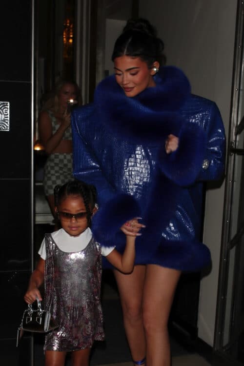 Kylie Jenner looked glamorous with daughter Stormi seen leaving her hotel in London 2022