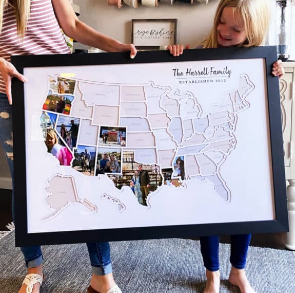 Personalized USA Photo Map - 50 States Travel Map Gift