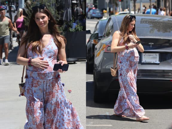 pregnant actress ashley greene walking to her car