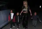 Kim Kardashian Takes The Kids Chicago, Saint and Psalm Out For Dinner In Calabasas