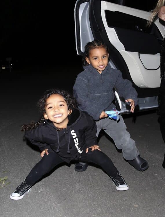 Psalm West with Chicago West out for dinner in Calabasas