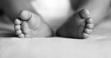 Baby feet up close