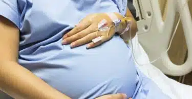 Pregnant Woman patient is on drip