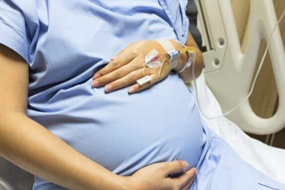 Pregnant Woman patient is on drip