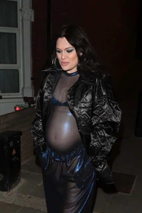 A very pregnant Jessie J Leaving Shepherd's Bush Empire After Performing An Acoustic Set
