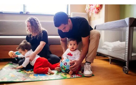 Britney Alba was admitted to UAB Hospital at 25 weeks and spent over 50 days on the High-Risk Obstetrics Unit. Frankie Alba and their sons visited every week.