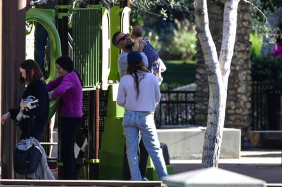 Jennifer Lawrence visits the park with husband Cooke Maroney and baby boy Los Angeles