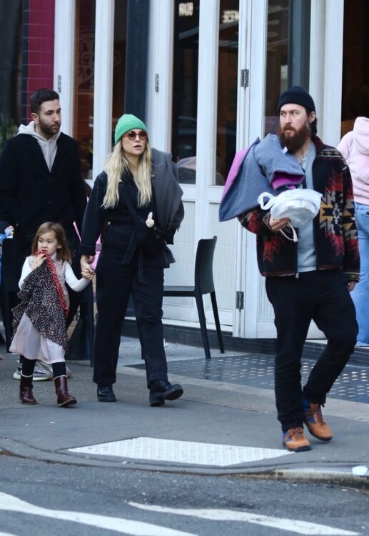 Kate Hudson out with fiance Danny Fujikawa and daughter Rani in NYC