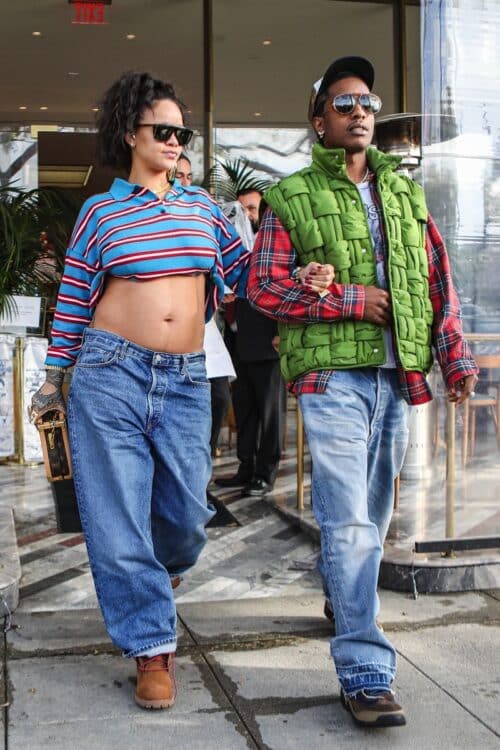 Rihanna and A$AP Rocky have lunch at Bottega Louie in LA