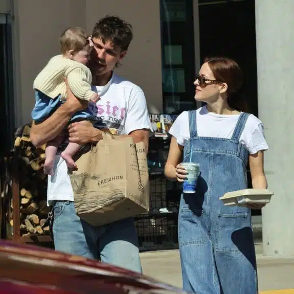 Riley Keough, Ben Smith-Petersen with their baby out in LA
