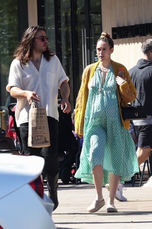 Pregnant Rumer Willis stops by Erewhon with her boyfriend Derek Richard Thomas