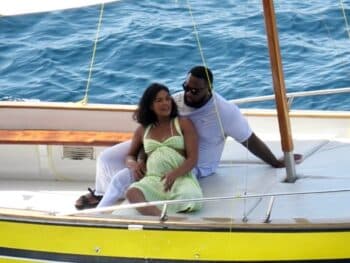 Davon Godchaux and Pregnant Partner Chanel Iman Share Romantic Getaway with Boat Trip in Capri