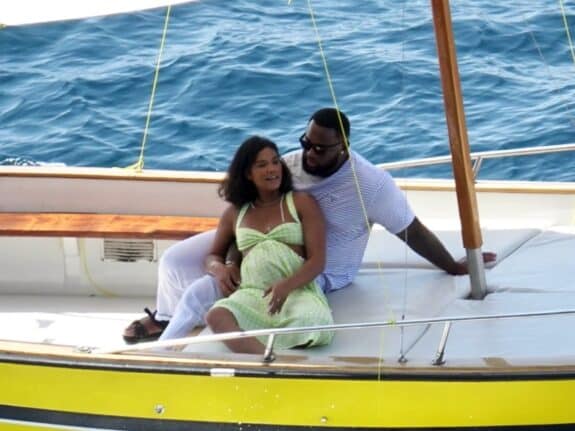 Davon Godchaux and Pregnant Partner Chanel Iman Share Romantic Getaway with Boat Trip in Capri