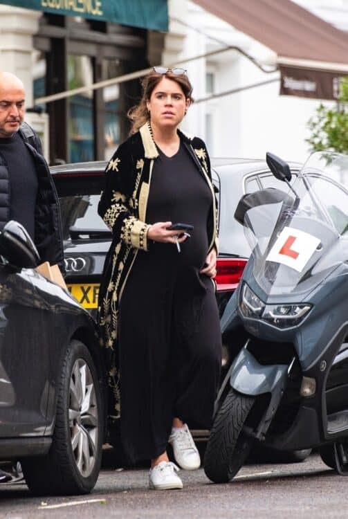 Pregnant Princess Eugenie Displays Her Growing Baby Bump in a Chic Black Dress