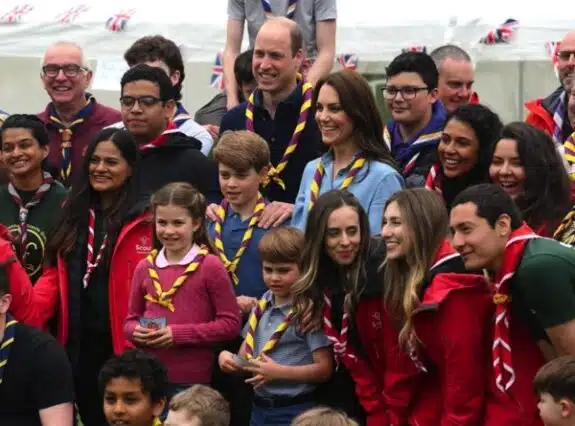 The Prince and Princess of Wales, Prince George, Princess Charlotte, and Prince Louis take part in the Big Help Out