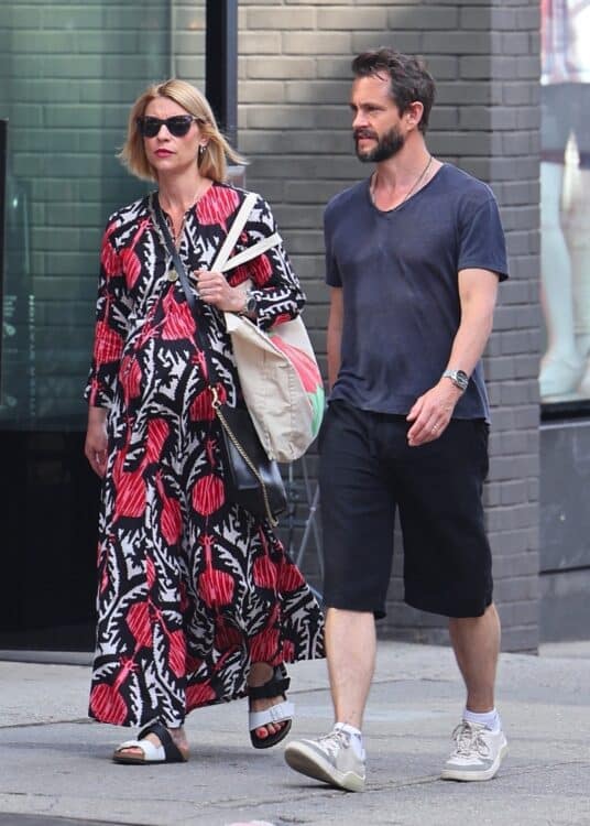 Pregnant Claire Danes and husband Hugh Dancy step out together in West Village