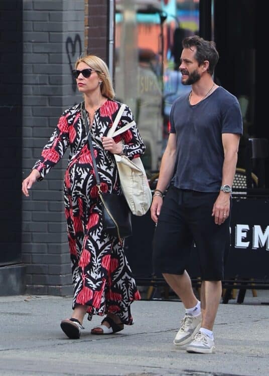 Pregnant Claire Danes and husband Hugh Dancy step out together in West Village